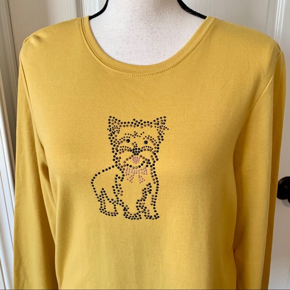 QUACKER FACTORY Embellished Dog Long Sleeve Top—Sm - Picture 2 of 11